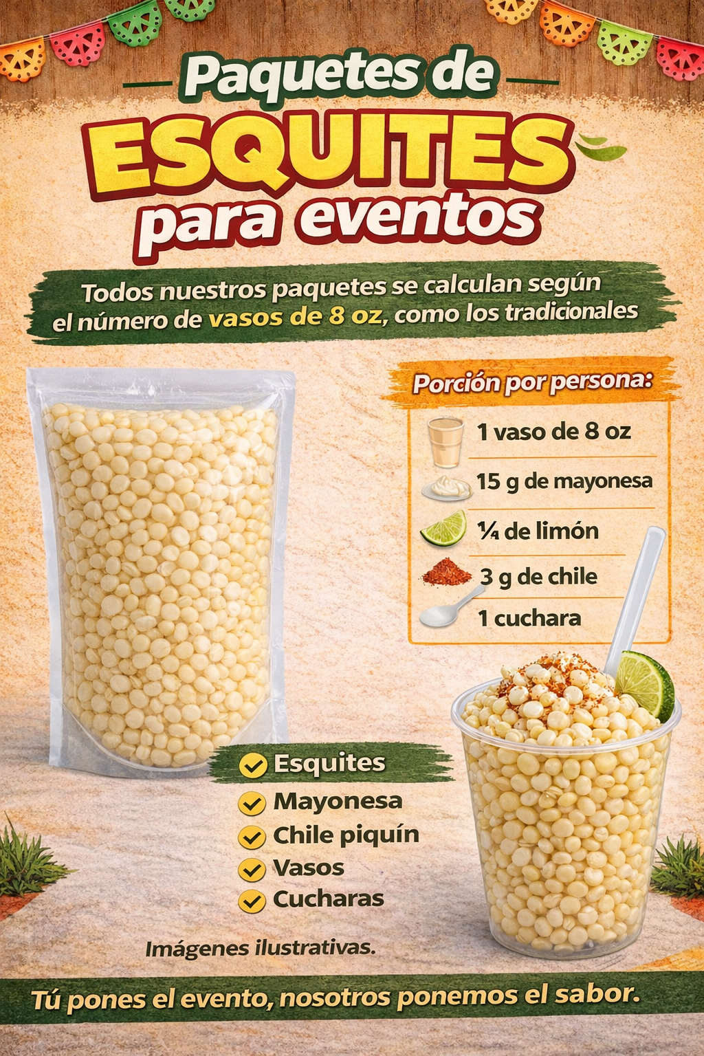 Esquites para Eventos - Fácil Preparación